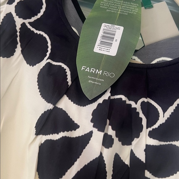 Farm Rio Palermo black cut out long sleeve maxi dress NWT XS - Picture 10 of 12